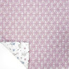 Algodón acolchado estampado LUNAZEL / CHOUNI Blanco / Rosa viejo